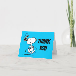Carte De Remerciements cacahuètes   Snoopy Happy Dance