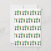 Carte De Remerciements cactus, succulent, aquarelle, fiesta, mexicaine, (Dos)