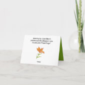 Carte de remerciements cadeau (Dos)