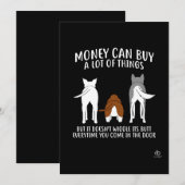 Carte De Remerciements cadeau Amoureux des chiens (Devant / Derrière)