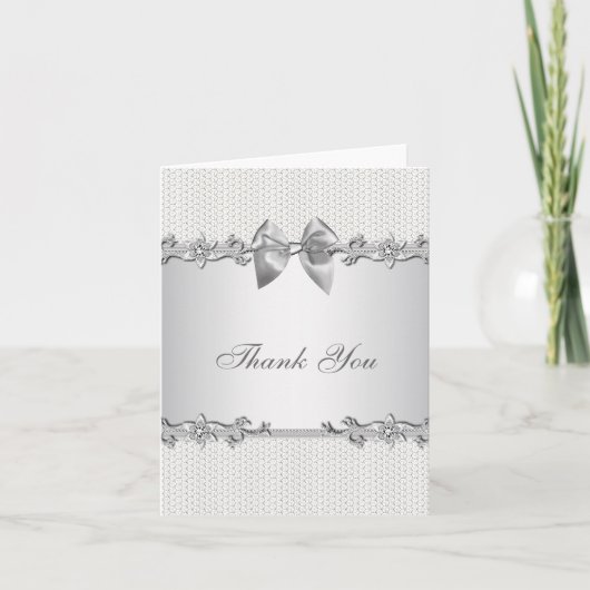 Carte de remerciements cadeau Baby shower blanc ar (Devant)