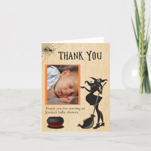 Carte De Remerciements Cadeau Baby Shower Remerciement Sorcière Halloween