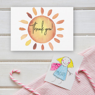 Carte De Remerciements Cadeau de baby shower ensoleillé