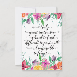 Carte De Remerciements Cadeau de bureau pour professeur de yoga Coaching
