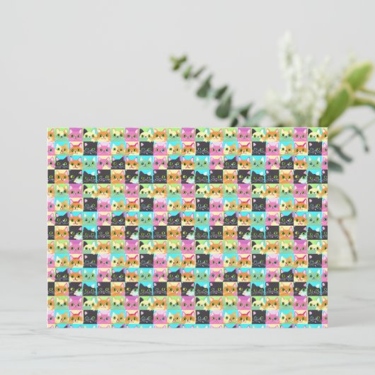 Carte De Remerciements Cadeau de chat | Cute Kawaii Motif (Debout devant)