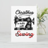 Carte De Remerciements Cadeau de couture | Noël est meilleur avec la cout (Debout devant)
