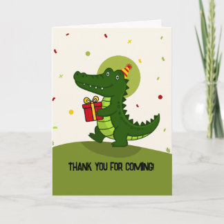 Carte De Remerciements Cadeau de crocodile mignon