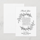 Carte De Remerciements Cadeau de fiançailles simplicité élégance (Devant / Derrière)