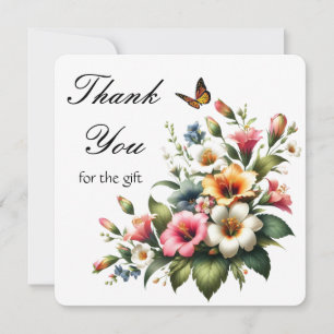 Carte De Remerciements Cadeau de fleurs d'Hibiscus