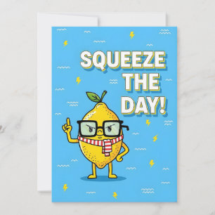 Carte De Remerciements Cadeau de jeu de mots drôle de citron Squeeze the