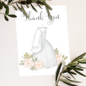 Carte De Remerciements Cadeau de Mariage Remerciement Robe de Mariée