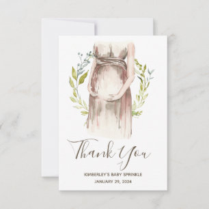 Carte De Remerciements Cadeau de remerciement pour Baby Shower aquarelle