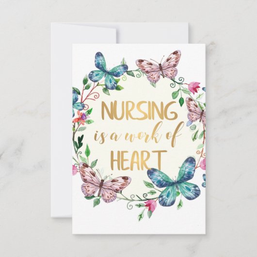Carte De Remerciements Cadeau de Remerciement pour Infirmière et Soignant (Devant)