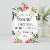 Carte De Remerciements Cadeau de remerciement pour psychiatre Idée de cad (Debout devant)