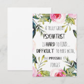 Carte De Remerciements Cadeau de remerciement pour psychiatre Idée de cad (Devant / Derrière)