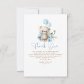 Carte De Remerciements Cadeau de remerciement pour une baby shower Ourson (Devant)