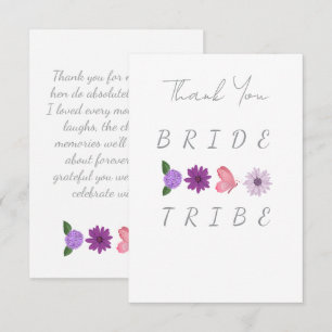 Carte De Remerciements Cadeau de témoin de mariage floral pour l'enterrem