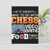Carte De Remerciements Cadeau d'échecs | Jeu Vidéo D'Échecs Ou Conception (Debout devant)
