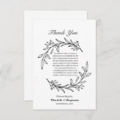 Carte De Remerciements Cadeau d'engagement Élégance Simplicité (Devant / Derrière)