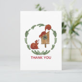 Carte de remerciements cadeau écureuils (Debout devant)