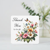 Carte De Remerciements Cadeau Hibiscus floral (Debout devant)
