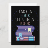 Carte De Remerciements Cadeau lecteur Jetez un coup d'œil dans un livre (Devant / Derrière)
