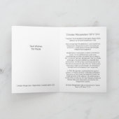 Carte De Remerciements Cadeau Littéraire. DES POÈMES À PARTIR. Le poète T (Intérieur)