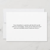 Carte De Remerciements Cadeau photo d'amitié moderne (Dos)