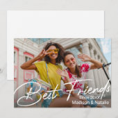 Carte De Remerciements Cadeau photo d'amitié moderne (Devant / Derrière)