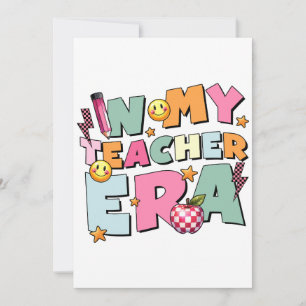 Carte De Remerciements Cadeau pour Enseignant À Mon Ère d'Enseignant