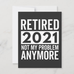 Carte De Remerciements Cadeau Retraité 2021 Plus Mon Problème