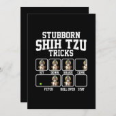 Carte De Remerciements Cadeau Shih Tzu |Amoureux des chiens de Tricks de (Devant / Derrière)