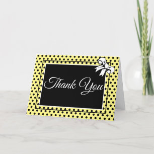 Carte De Remerciements Cadeaux de Mariage Vintage Points de Polka Rubans