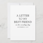 Carte De Remerciements Cadeaux de mariée personnalisés "À ma meilleure am (Devant)