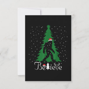 Carte De Remerciements Cadeaux De Noël Bigfoot Pour Hommes Garçons Filles