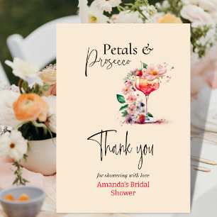 Carte De Remerciements Cadeaux de remerciement de mariage floral Pétale &