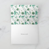 Carte De Remerciements Cadre aquarelle boho eucalyptus et succulentes  (Intérieur)