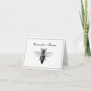 Carte De Remerciements Cadre de blason de reine abeille bourdon héraldiqu