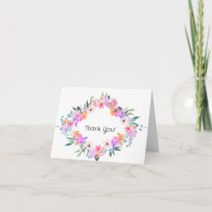 Carte De Remerciements Cadre diamant floral