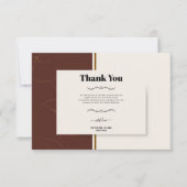 Carte De Remerciements Cadre doré Abstrait Elegance (Devant)