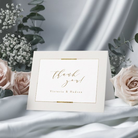 Carte De Remerciements Cadre Elégance Simple Moderne Classique Mariage