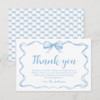 Cadre en ruban ondulé Baby shower en bois bleu fon