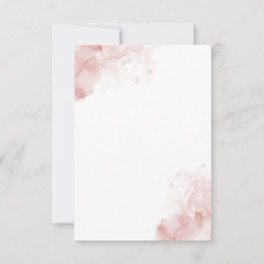 Carte De Remerciements Cadre Fancy Elegant Pastel Rose Floral Anniversair (Dos)