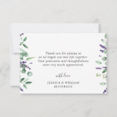 Carte De Remerciements Cadre géométrique moderne Eucalyptus (Dos)