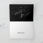 Carte De Remerciements Cadre photo Noir+Blanc PixDezine/texte DIY (Intérieur)