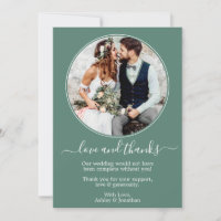 Cadre photo ronde moderne Eucalyptus Mariage vert
