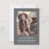 Carte De Remerciements Cadre photo simple et moderne Memorial (Devant)