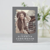 Carte De Remerciements Cadre photo simple et moderne Memorial (Debout devant)