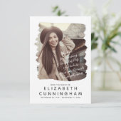 Carte De Remerciements Cadre photo simple et moderne Memorial (Debout devant)