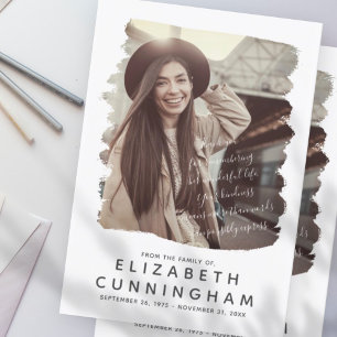 Carte De Remerciements Cadre photo simple et moderne Memorial